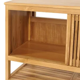 Mendler Teak-Waschbeckenunterschrank HWC-M70, Waschtisch Schrank, hochwertiges B-Grade-Teak (Kernholz, 20-30 Jahre), 81x106x55cm