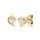 ELLI PREMIUM Ohrstecker Herz Zirkonia Gelbgold weiß 585