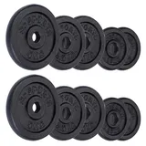 ScSPORTS ScSPORTS® Hantelscheiben - Set 25kg, 2x5/4x2,5/4x1,25 kg, 30/31 mm, Gusseisen