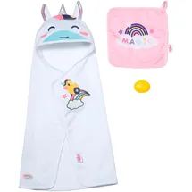 BABY BORN Puppenzubehör Kapuzenhandtuch Set Einhorn rosa