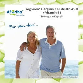 APOrtha L-Arginin + L-Citrullin 4500 + Vitamin B1 Kapseln 360 St.