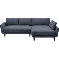 DOMO-HOME Ecksofa mit Schlaffunktion SOLANO – Elegantes Skandinavisches Ecksofa 260x167cm| Bettkasten und Holzbeinen für Komfort und Stil | Hoch... - Dunkelgrau