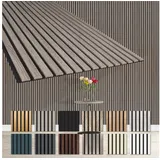 Hexim Wanddekoobjekt AP07 (Akustikpaneele 278x60cm - flexible Lamellenwand Holz MDF Wandpaneele Lamellenverkleidung Wandverkleidung Innendekoration schalldämmend (1 Paneel / 1,67 m2 Vintage Oak - AP07) braun