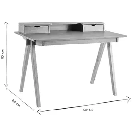 miliboo Schreibtisch aus hellem Holz mit Ablagen L120 cm PULITO