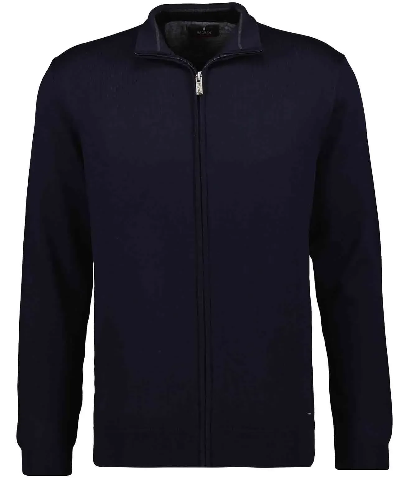 Strickfleecejacke RAGMAN, Herren, Gr. 3XL (56/58), blau (dunkelblau, 711), 100% Wolle, Jacken