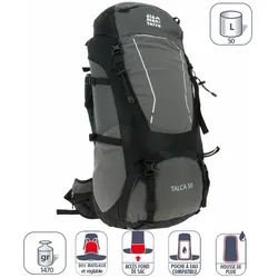 Rucksack elementerre talca 50 l SCHWARZ|SCHWARZ|SCHWARZ 50 LITER