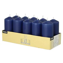 Papstar Stumpenkerze 9 x 4 cm 10 St. dunkelblau