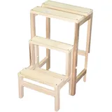 3legno Trittleiter / Hocker, einklappbare Leiter, Holz natur