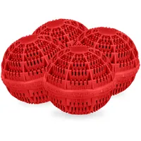 Relaxdays Waschball, 4er Set, Waschkugel für Waschmaschine, ökologisch, hautfreundlich,