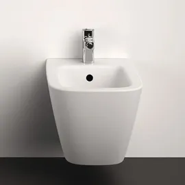 Ideal Standard i.life B Wandbidet, 1 Hahnloch, mit Überlauf, T4615HY, Farbe: Weiß mit SmartGuard