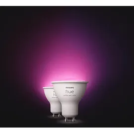 Philips Hue Bridge Pro + 3 GU10 smarte LED Spots Dimmer Switch, White and Color Ambiance, Starterset RGBW