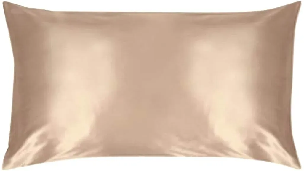Star Home Seiden Kopfkissenbezug 40x80 cm - beige