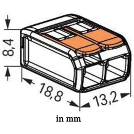WAGO 221-412 | 2 Leiter, bis 4mm2, 100 Stück,