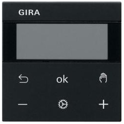 Gira System 3000 Raumtemperaturregler Display (schwarz matt)