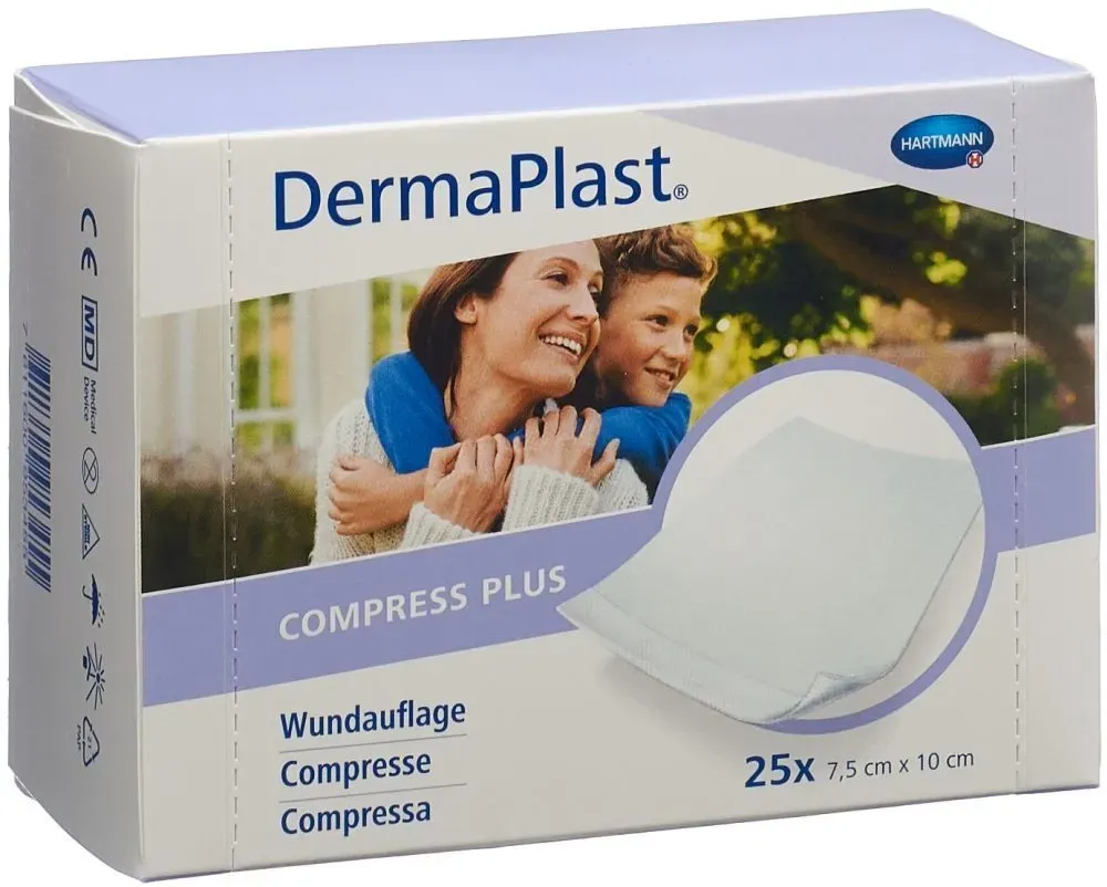 Hartmann Dermaplast® Kompresse Plus 7,5 x 10 cm