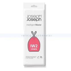 Bio Müllbeutel Joseph Joseph IW2 4 L weiß 56 Stück 56 Beutel pro Pack, kompostierbare Müllbeutel