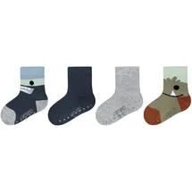 CAMANO 4er Pack camano Soft Bio-Baumwolle Full Terry Antirutsch Baby-Socken 7708 - overland trek 19-22