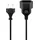 goobay Verlängerungskabel 64616, für innen, Eurostecker, Kabeltyp H03VVH2-F aus Kunststoff, schwarz, 2 m,