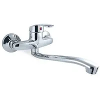 Wandarmatur Mischbatterie mit kurzem Auslauf Einhebelmischer Wandmontage Spüle