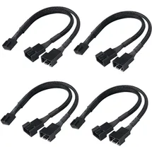 Akasa PWM Lüftersplitter, 4er Pack, PC Lüftersteuerung Schwarz