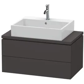 Duravit Waschtischunterschrank Compact L-Cube 82x47,7cm, graph matt, f Kons, 2 Schub.