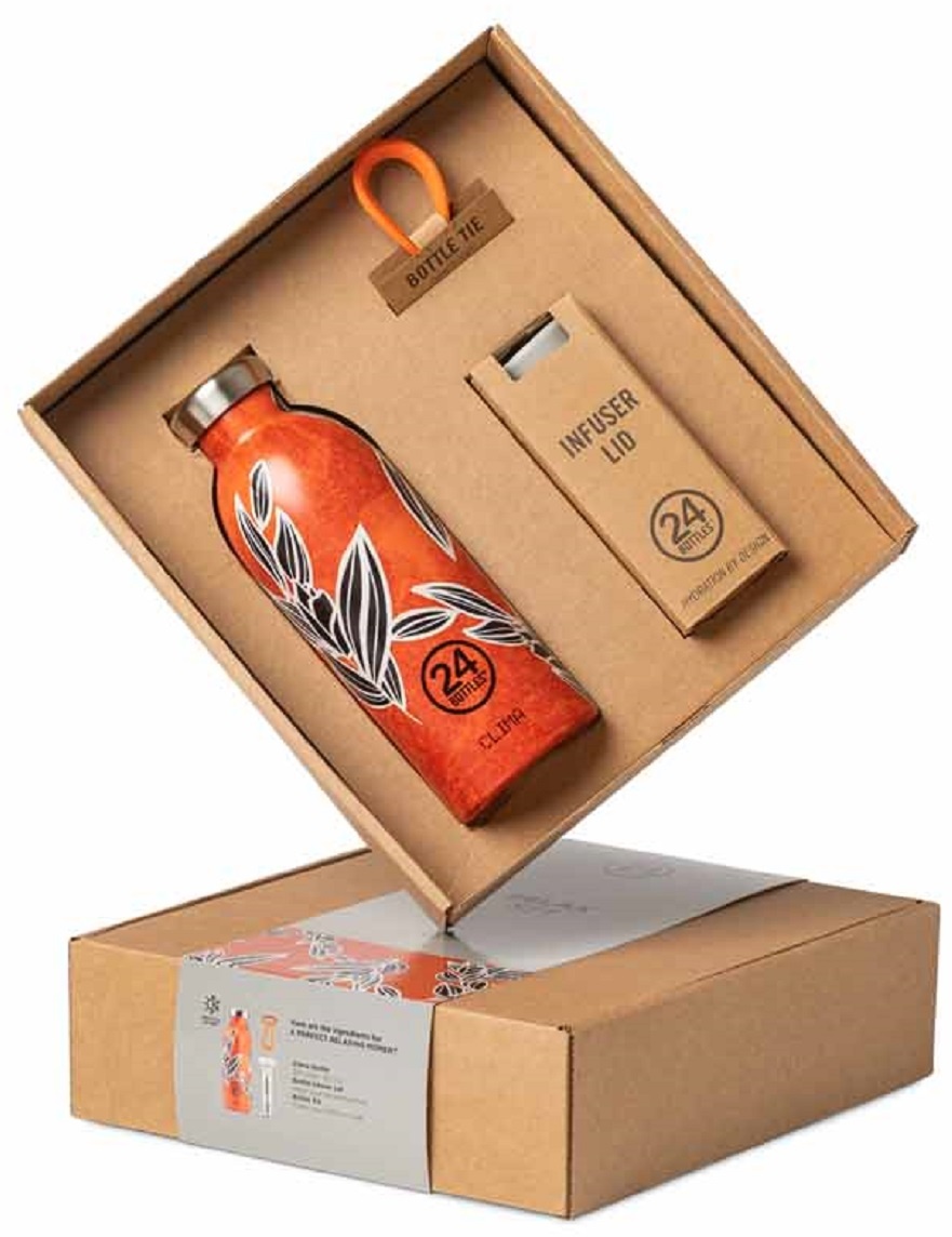 24Bottles® Clima Bottle Gift Box - Relax Set - Clima 500ml Ashanti Batik