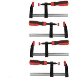 4 Stück Schraubzwinge Set, F Klemmzwinge Temperguss Spannweite Holzbearbeitung Clamps Bar Stahlmaterial, DIY Handwerkzeug Kit Verbreitet beim Kleben und Spleißen (4Pcs 50x150mm)