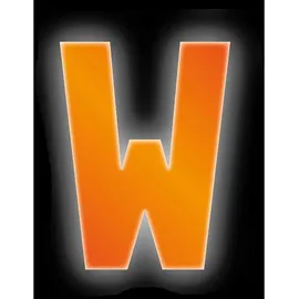CONACORD Klebebuchstabe W Reflektierend 8 cm Orange
