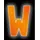 CONACORD Klebebuchstabe W Reflektierend 8 cm Orange