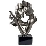 Formano Deko Liebespaar auf Sockel Metallic 38 cm Skulptur Figur Statue Paar