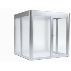 SunElements Design Gewächshaus SunGarden Deluxe mit Photovoltaik-Option 2.2 ALU Natur, Wände: ESG 5mm satiniert, Dach: 6mm Acrylglas