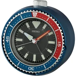 Quarzwecker SEIKO, blau (blau, schwarz), Wecker, Wecker, Leuchtzeiger, Schlummerfunktion, Piepalarm,Geschenkidee