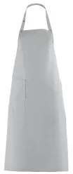 Leiber Latzschürze, ca. 100 cm lang, mit Tasche 11/529/29 , Farbe:  silbergrau