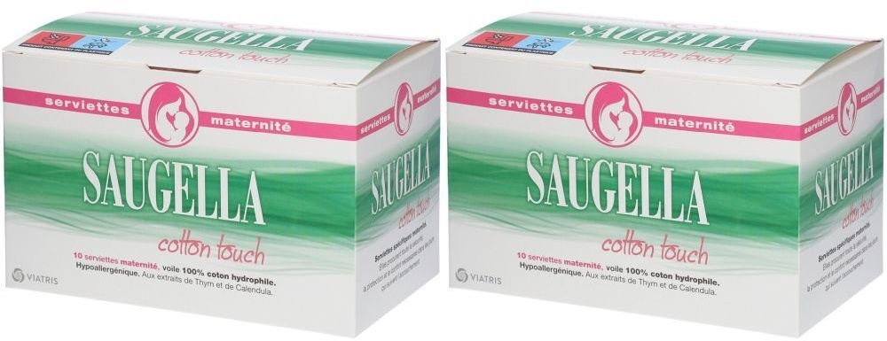 Saugella Cotton Touch Serviettes maternité 2x10 pc(s) lingette(s)