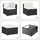 CASARIA Gartenmöbel Set 26-tlg. Schwarz/Creme
