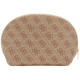 GUESS Utensilientasche Zamira Dome Cosmetic Pouch Latte Logo
