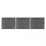 Sichtschutzzaun Element Set 526 x 146 cm schwarz