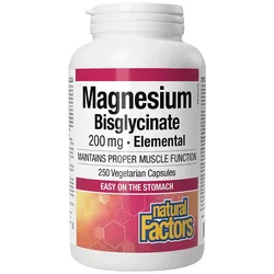 Natural Factors NATURAL FACTORS MAGNESIUM BISGLYCINATE 200 MG (120 VEGETARIAN CAPSULES) (250 Kapseln)
