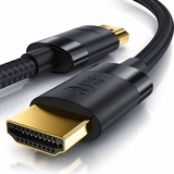 Primewire - 10m High Speed 8K HDMI Kabel 2.1 mit Ethernet ARC 3D 4K Ultra HD 7680x4320 @ 120 Hz PS4 360 TV OLED PC Laptop Beamer Monitor - Schwarz