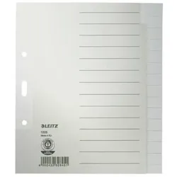 Papierregister Blanko, A5, Papier, 15 Blatt, grau