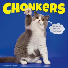 Workman Calendars Chonkers Wall Calendar 2025: A Year of Cats Large and In Charge