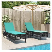 vidaXL Sonnenliege 55 x 0 x 96 cm Schwarz