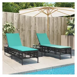 vidaXL Sonnenliege 55 x 0 x 96 cm Schwarz