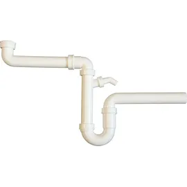 tecuro Raumschaffer Küchenablauf Spülen Siphon mit Wandanschluss Ø 40 mm - tecuro