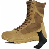 Robuste Armee-Kampfstiefel, wasserdichte Wanderarbeitsstiefel für Herren. Militärische taktische Stiefel für Herren. Leichte Arbeitsstiefel für Herren, atmungsaktive Dschungel-Wüstenstiefel ( Color : - 41 EU