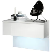 Vladon Nachtschrank Sleep 60 x 46 x 35 cm Weiß matt