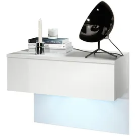 Vladon Nachtschrank Sleep 60 x 46 x 35 cm Weiß matt