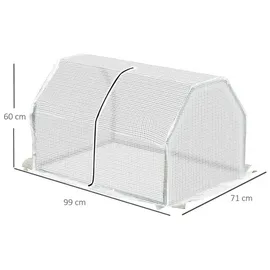 Outsunny Gewächshaus 99L x 71B x 60H cm - weiss