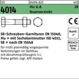 Industrial Quality Supplies ISO 4014 SB-Schrauben-Garnituren 8.8U CE Mu M 20 x 80 tZn SB nach EN 15048 tZn S