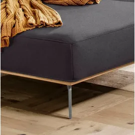 W.Schillig Ecksofa "run, Designsofa mit tollem Sitzkomfort, bequem, L-Form", grau (anthrazit w82), B:319cm H:88cm T:178cm, Longlife Xtra-Leder Z73: Naturwalkleder der Luxusklasse aus den erlesensten Rohhäuten.